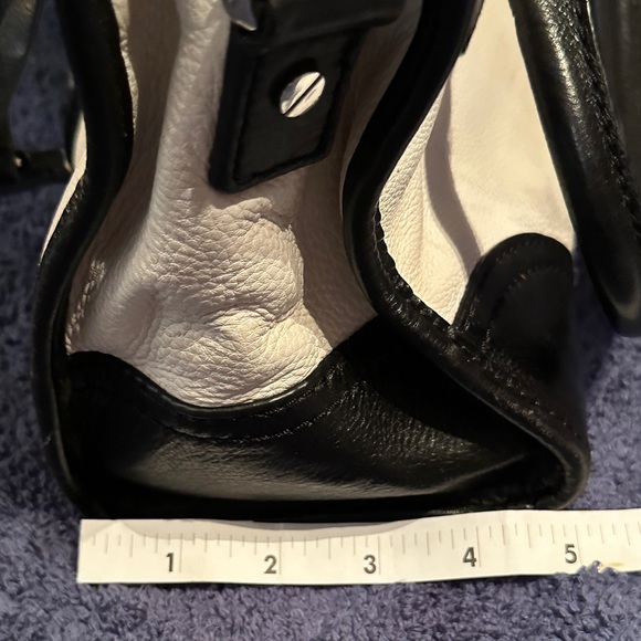 Michael Kors Hamilton white and black pebbled leather with pony hair. RARE! - Picture 2 of 9